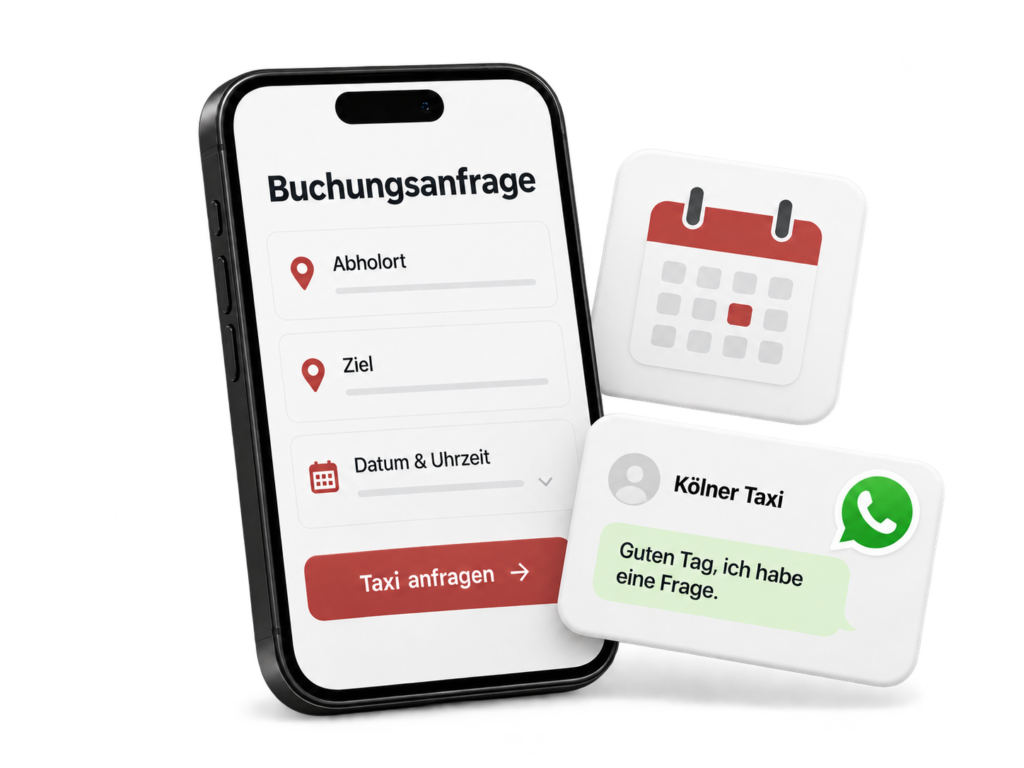 Buchungsanfrage über das Smartphone